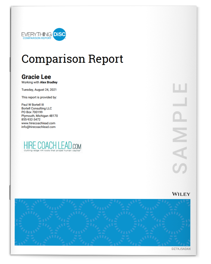 Everything DiSC Comparison Report Sample Hire Coach Lead