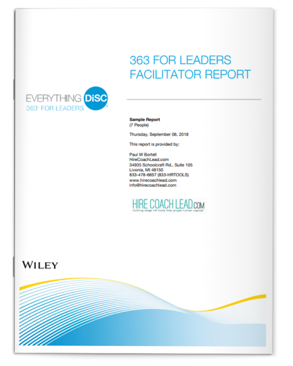 Everything Disc 363® For Leaders Facilitator Report Hire Coach Lead 4142